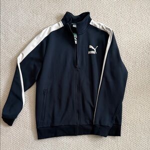 Puma Black and White Zip-Up Jacket